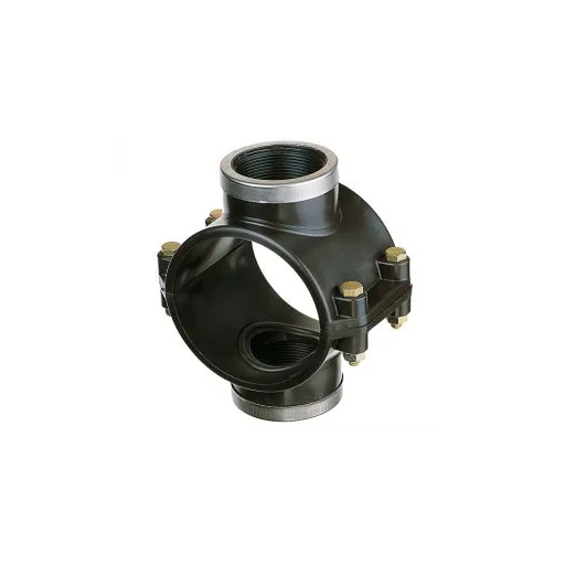 PRESA A STAFFA A DOPPIA DERIVAZIONE PP ø200x2" GAS F 0300073 1