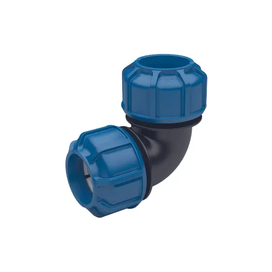 RACCORDO A COMPRESSIONE GOMITO 90° PP ø016 mm 0400974 1