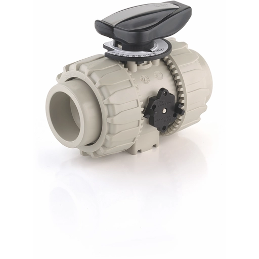 VALVOLA A SFERA DI REGOLAZIONE FILETTATA PP-H ø1"1/4" GAS F TENUTE PTFE/FPM 0402272 1