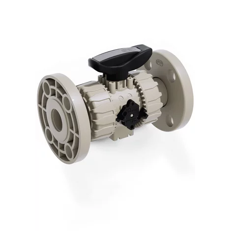VALVOLA A SFERA FLANGIATA PP-H DN050 ø063 mm TENUTE PTFE/EPDM 0402391 1