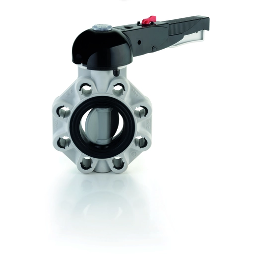 VALVOLA A FARFALLA LUG UNI PVC-C ø125/140 mm TENUTE FPM 0403005 1