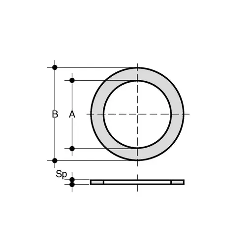 GUARNIZIONE EPDM PER FLANGIA DN020 ø025-3/4" 0404064 1
