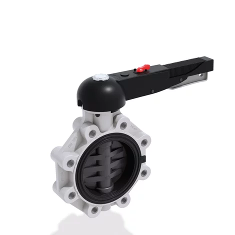 VALVOLA A FARFALLA LUG ANSI PVC-U ø4" TENUTE EPDM 0405296 1