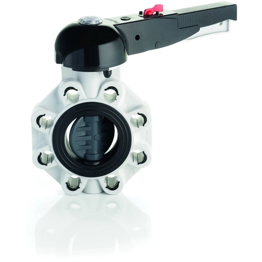 VALVOLA A FARFALLA LUG UNI PVC-U ø090 mm TENUTE EPDM 0405333 1