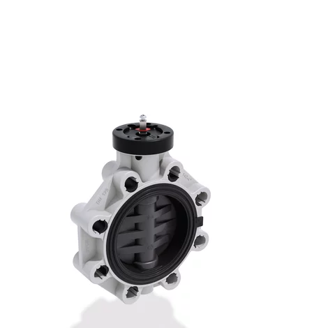 VALVOLA A FARFALLA UNI/ANSI PVC-U ø075-2"1/2 TENUTE EPDM 0405391 1