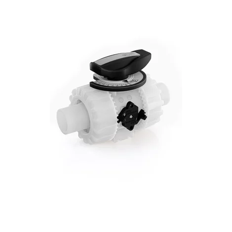 VALVOLA A SFERA DI REGOLAZIONE SALDATURA DI TASCA PVDF ø050 mm TENUTE PTFE/FPM 0405908 1