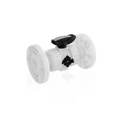 VALVOLA A SFERA FLANGIATA PVDF DN020 ø025 mm TENUTE PTFE/FPM 0405919 1
