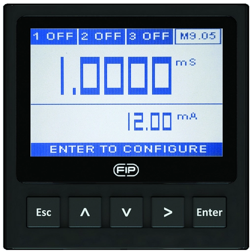 INDICATORE E TRASMETTITORE DI CONDUCIBILITA', SCHERMO LCD, ALIMENTAZIONE 110-230 VCA, CABLAGGIO A 3/4 FILI, USCITA 4-20 mA, MONTAGGIO DA MURO 0406340 1