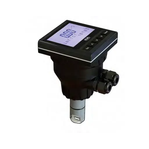 INDICATORE E TRASMETTITORE DI FLUSSO PVDF/EPDM, SCHERMO LCD, ALIMENTAZIONE 12-24 VCC, LUNGHEZZA L0, CABLAGGIO A 2 FILI, USCITA 4-20 mA, MONTAGGIO DA CAMPO 0406367 1