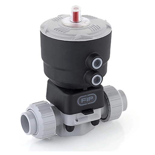 VALVOLA A MEMBRANA INCOLLO PVC-C ø020 mm MEMBRANA EPDM CON ATTUATORE PNEUMATICO S.E. E FUNZIONE N.C. 0406757 1