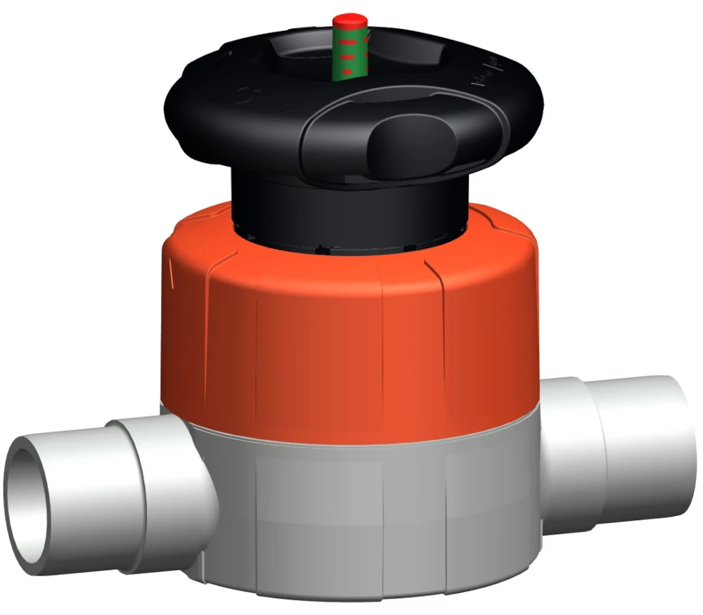VALVOLA A MEMBRANA INCOLLO PVC-C ø040 mm MEMBRANA EPDM 0502590 1