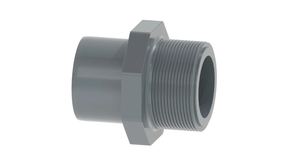 ADATTATORE DI PASSAGGIO PVC-U ø040x032x1"1/4 GAS M/F/M 0502986 1
