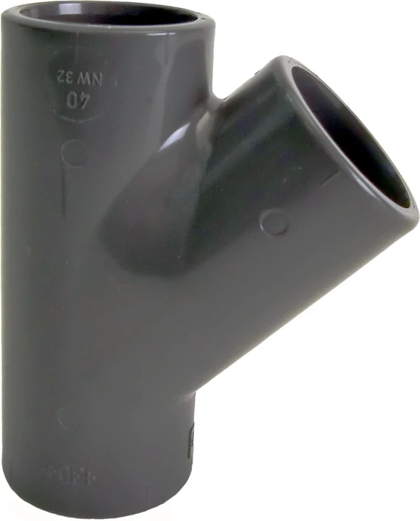 TEE 45° INCOLLO PVC-U ø010 mm 0503553 1