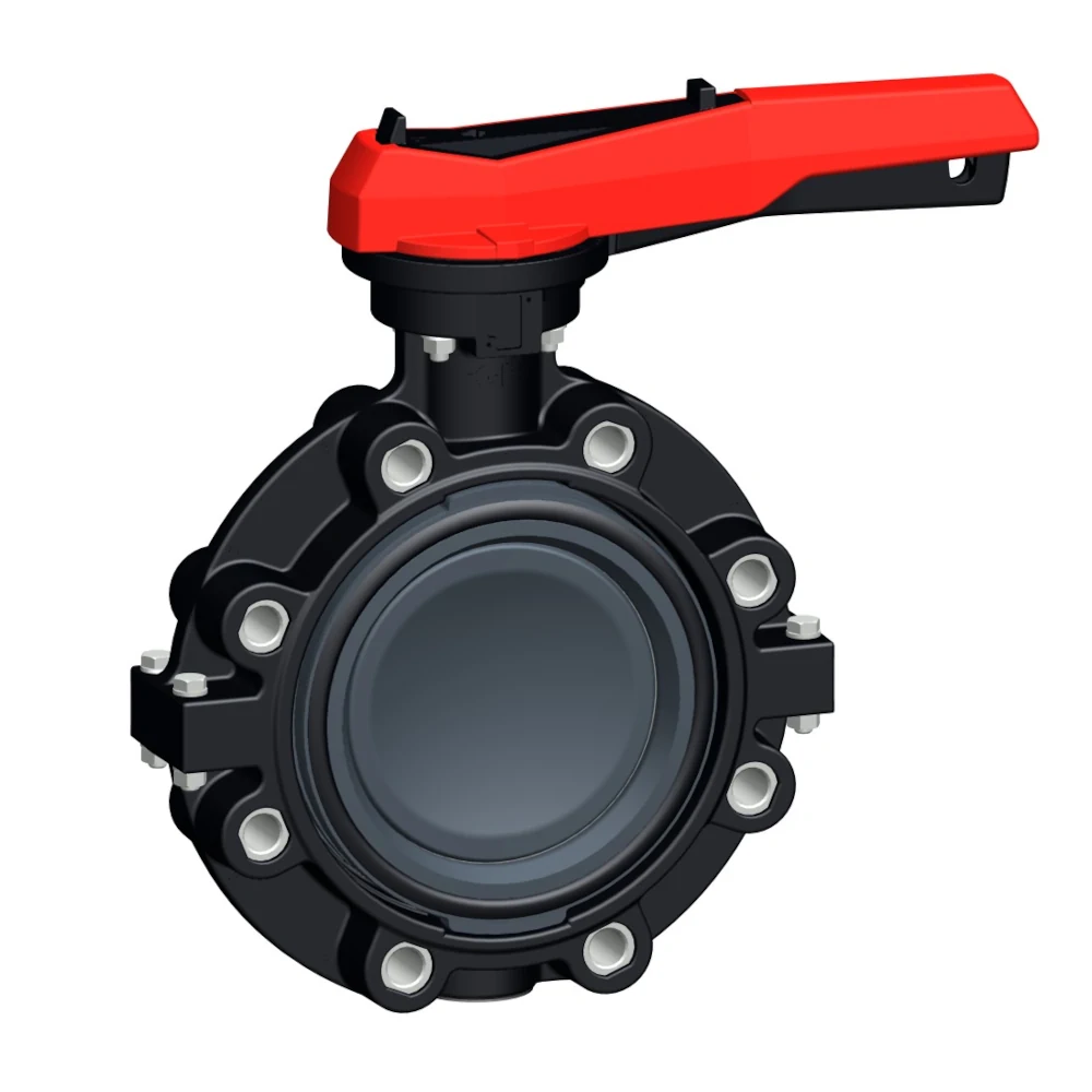 VALVOLA A FARFALLA LUG UNI PVC-U ø140 mm TENUTE FPM 0503838 1