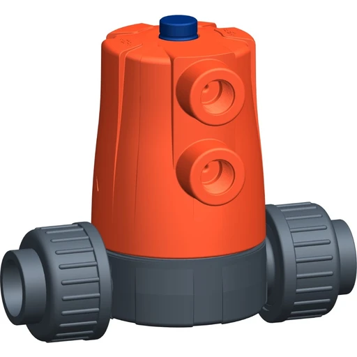 VALVOLA A MEMBRANA FILETTATA PVC-U ø1/2" GAS F MEMBRANA FPM CON ATTUATORE PNEUMATICO S.E. E FUNZIONE N.O. 0504929 1